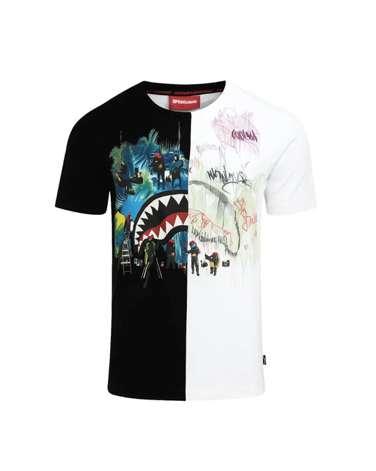T Shirt Sprayground | Bianco e Nero Sprayground