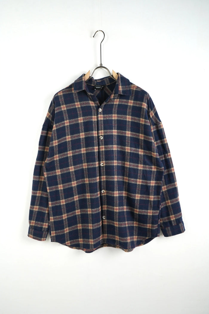 Camicia Quadri Duca Homme Oversize Blu- Beige Duca Homme