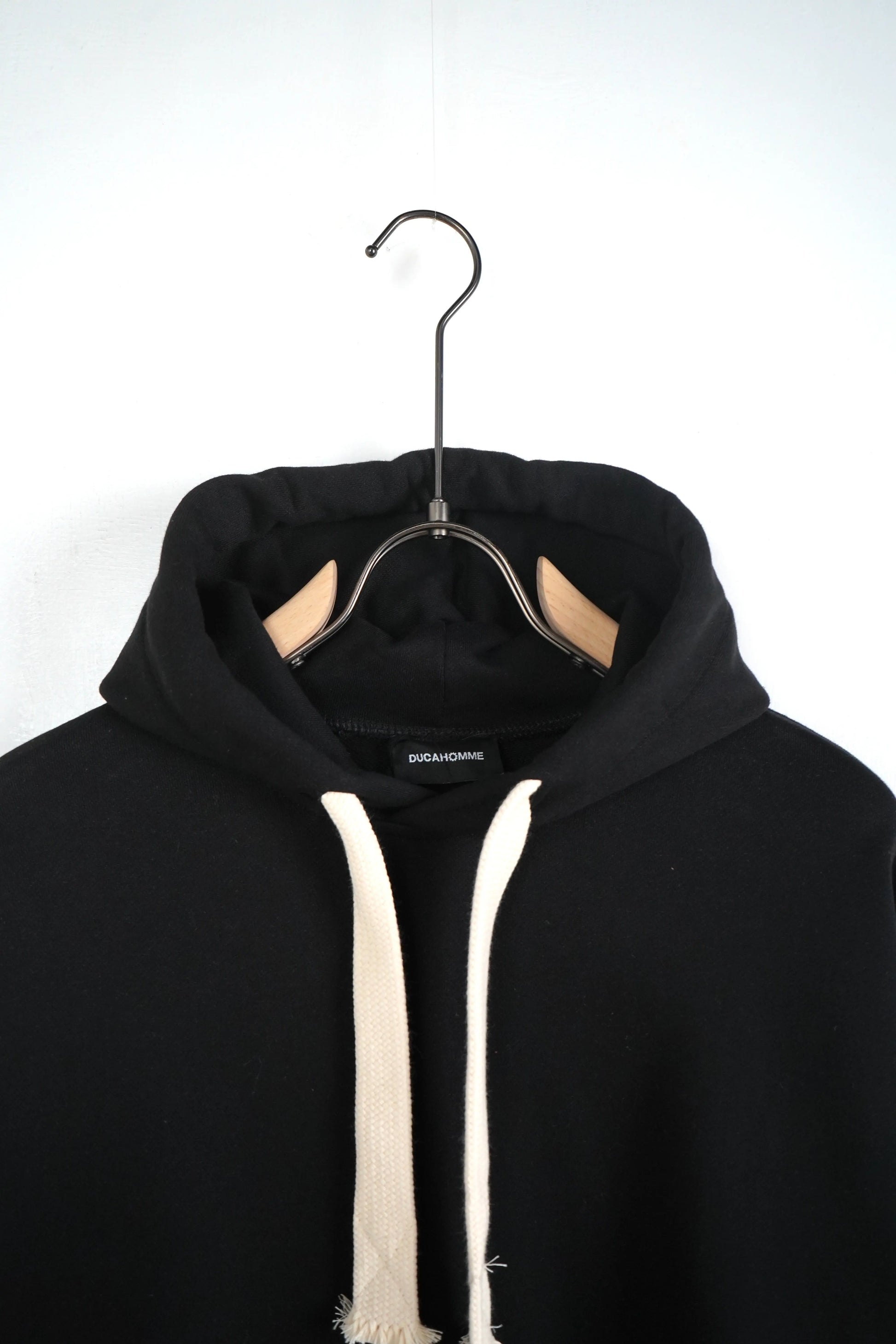 felpa bambino oversize cappuccio lacci duca homme nero 1