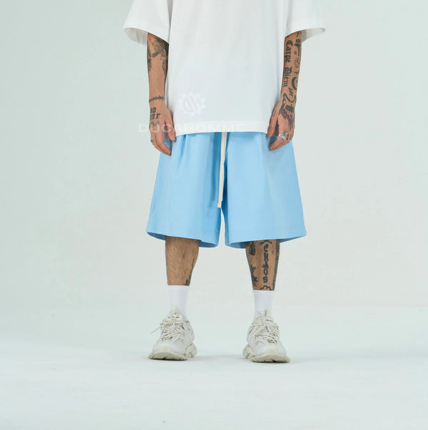 Pantaloncini Duca Homme Uomo | Modello Oversize | Colore Celeste
