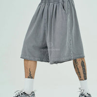 Pantaloncino Oversize Duca Homme Slavato Grigio Chiaro Duca Homme