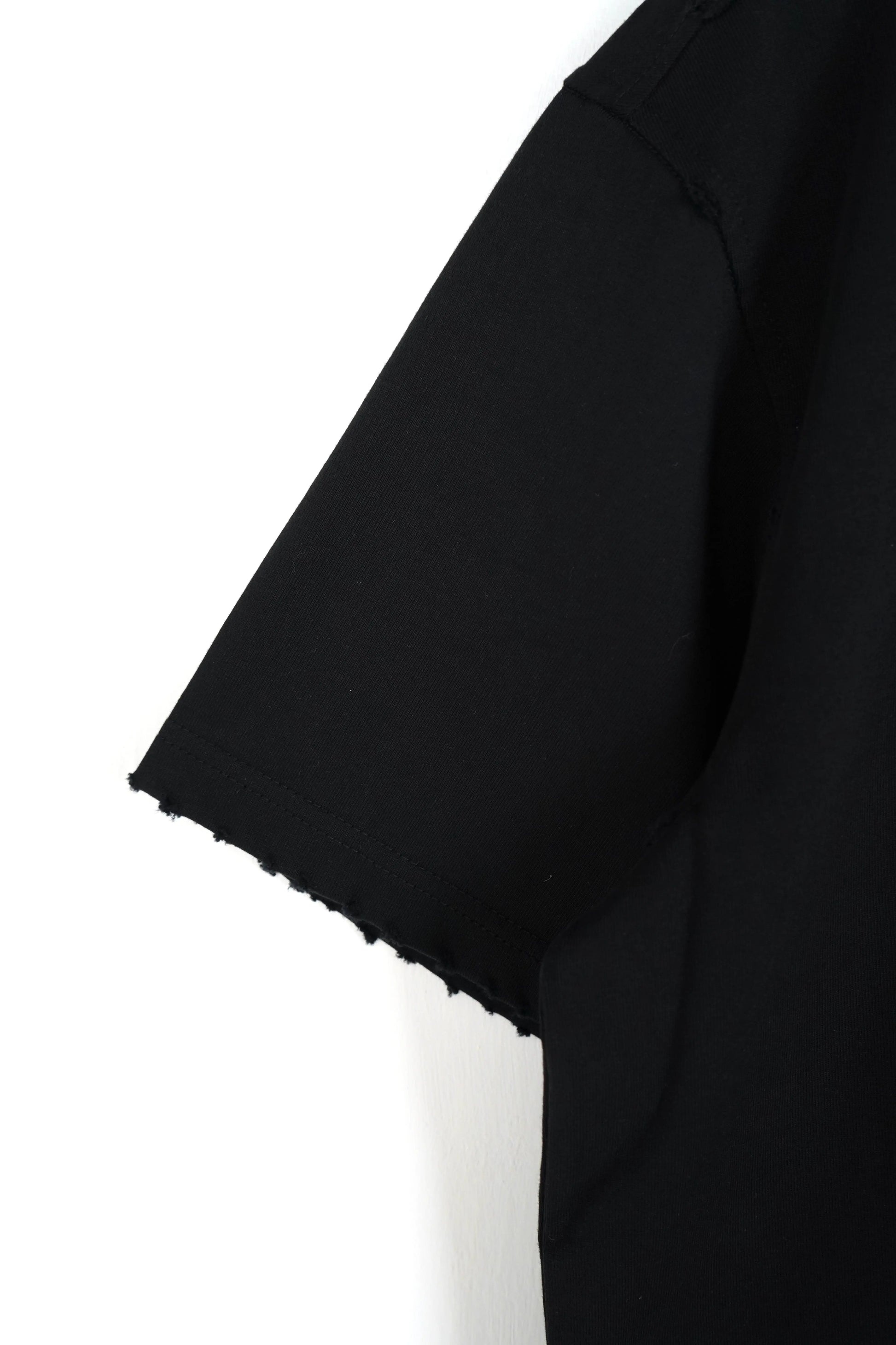 T-SHIRT BASIC DESTROYED NERO (9627391983943)