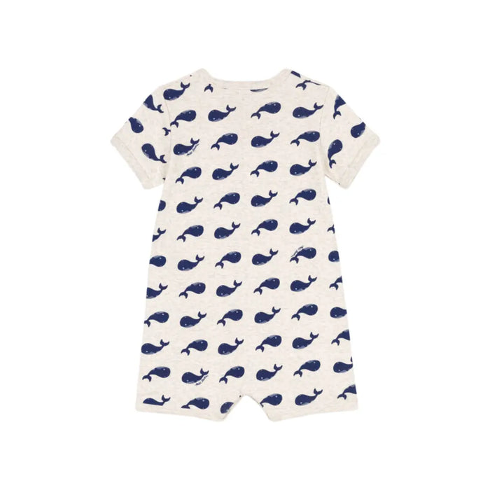TUTINA CORTA CON BALENE BLU IN COTONE BEBÈ PETIT BATEAU (8853728756052) (9670054707527)