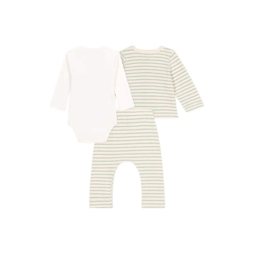 COMPLETO 3 PEZZI BEBÈ IN SPUGNA BOUCLETTE BEBÈ PETIT BATEAU (8945423221076) (9670047760711)