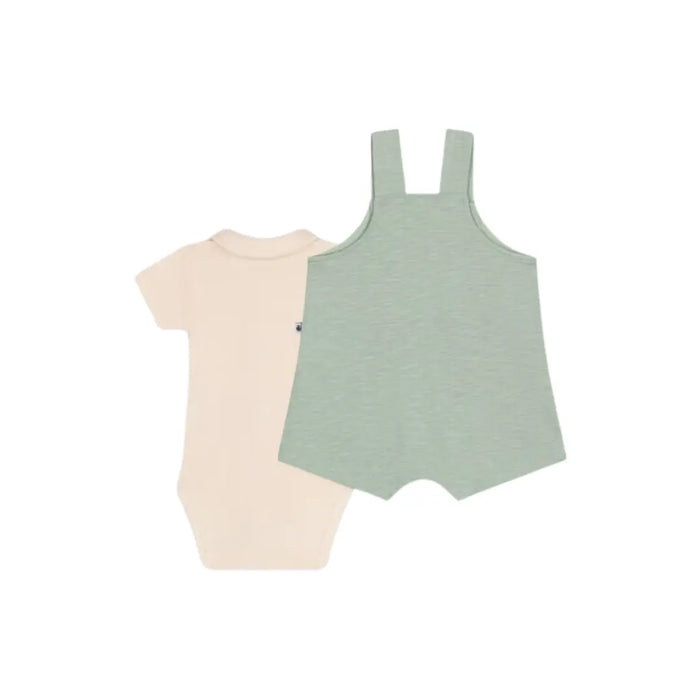 COMPLETO SALOPETTE BEBÈ IN JERSEY FIAMMATO PETIT BATEAU (9040123887956) (9670040781127)