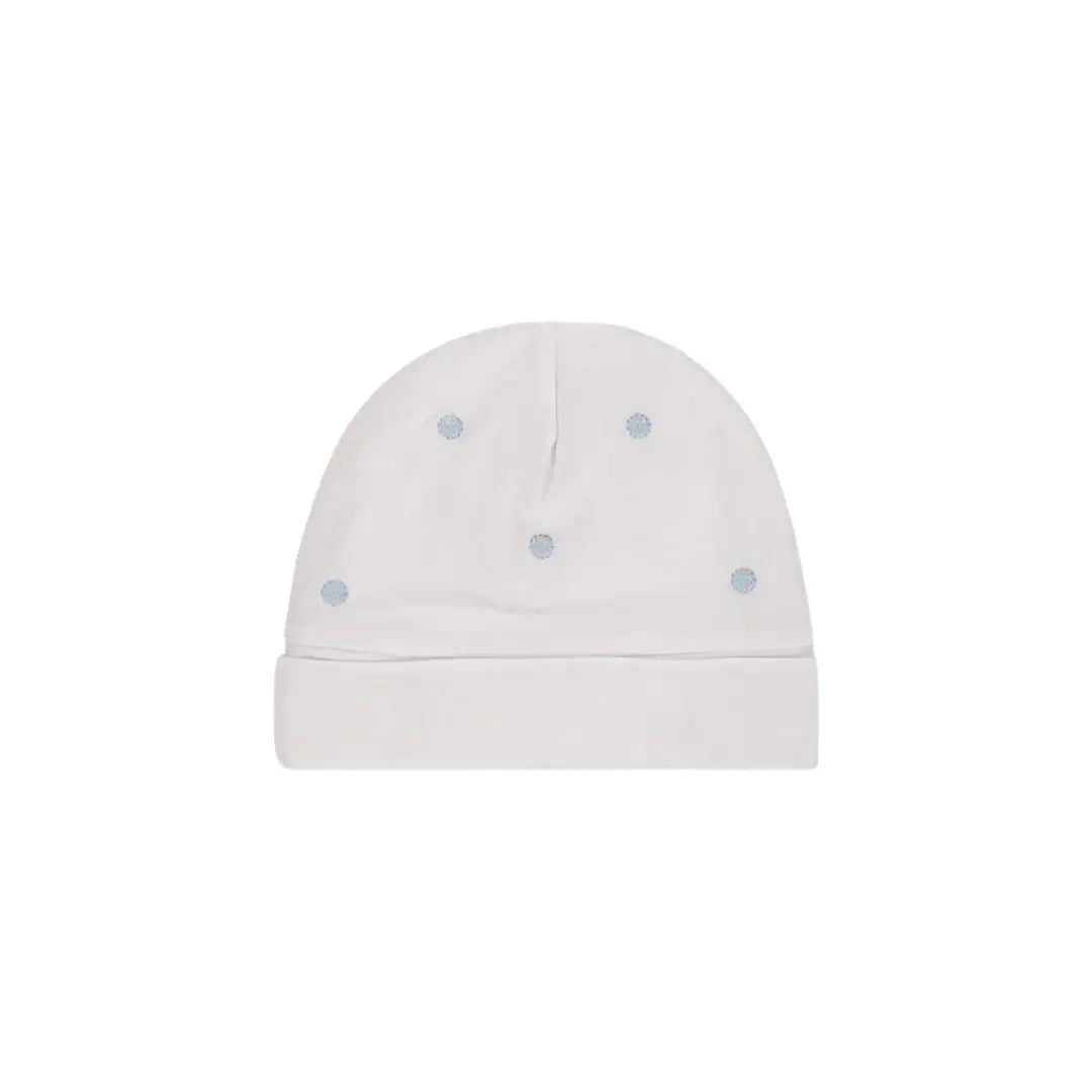 CAPPELLINO IN JERSEY BIELASTICO CON RICAMO PUNTINATO DA NEONATO LALALU' (8945751130452) (9669967872327)