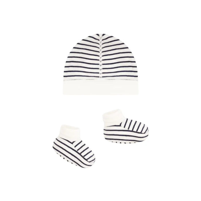 CONFEZIONE CON CUFFIETTA E BABBUCCE BEBÈ MARINIÈRE PETIT BATEAU (8853771354452) (9670054379847)