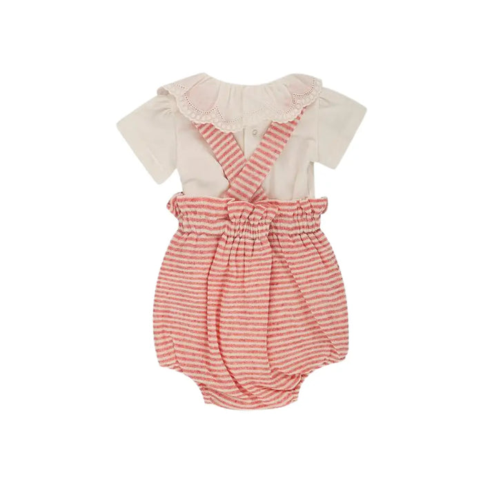 COMPLETO PAGLIACCETTO E BODY CON COLLETTO DA NEONATA LALALU' (8993756479828) (9669965971783)