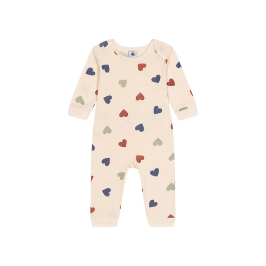 PIGIAMA SENZA PIEDI CUORI COLORATI PETIT BATEAU (8853685895508) (9670055067975)