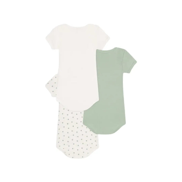 CONFEZIONE DA 3 BODY BEBÈ A MANICHE CORTE IN COTONE PETIT BATEAU (8865252082004) (9670051103047)