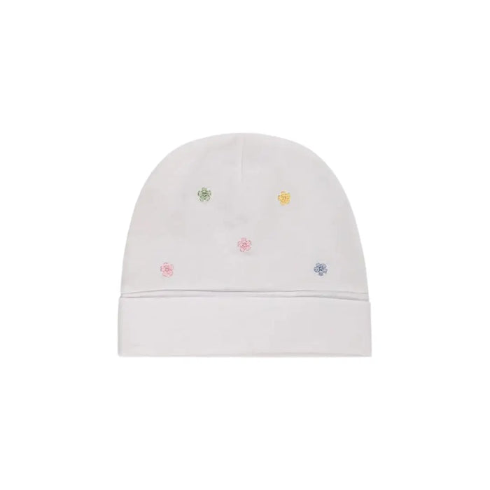 CAPPELLINO IN JERSEY BIELASTICO CON RICAMO COLORATO DA NEONATA LALALU' (8945754997076) (9669967839559)