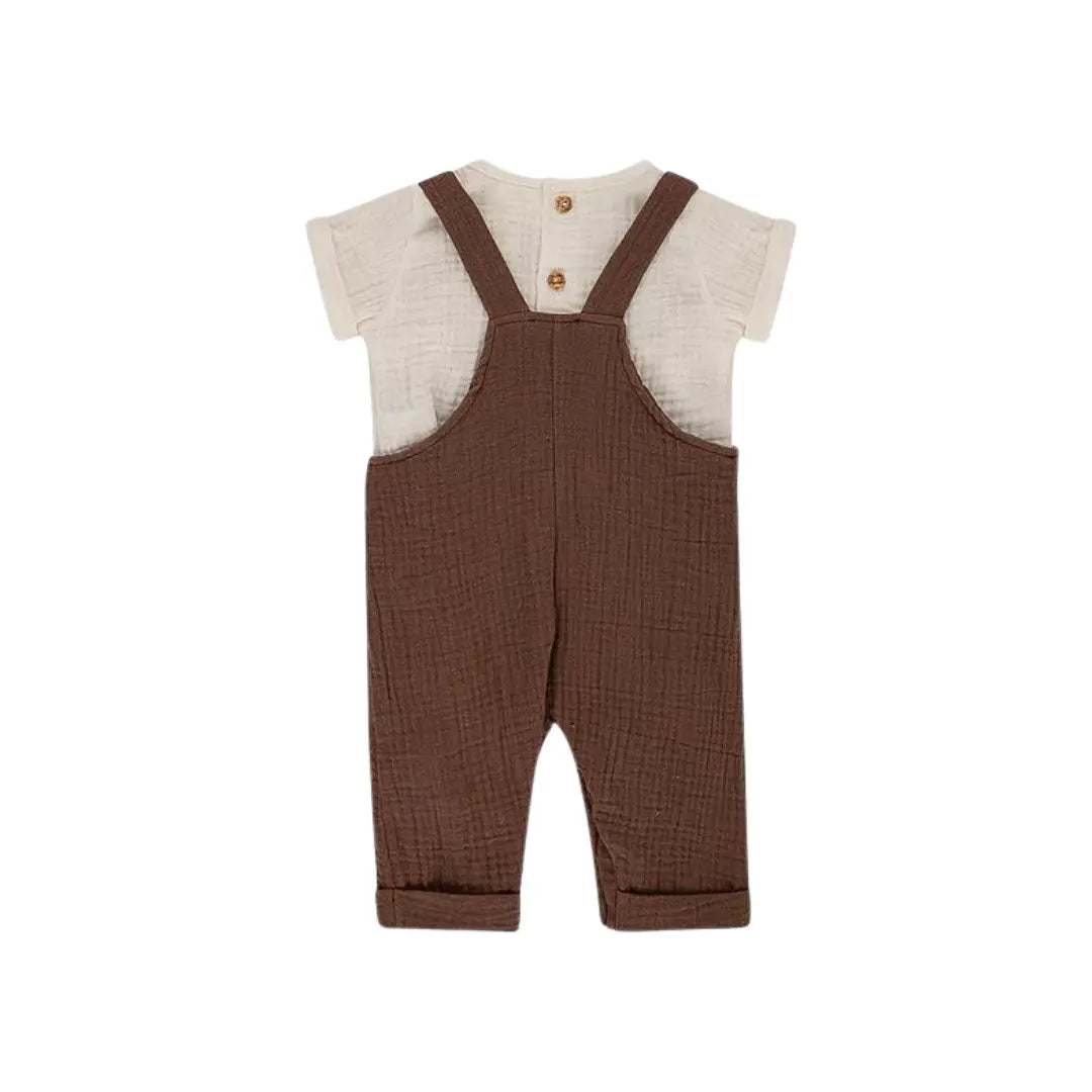 COMPLETO SALOPETTE E MAGLIETTA DA NEONATO LALALU' (8945862508884) (9669966823751)