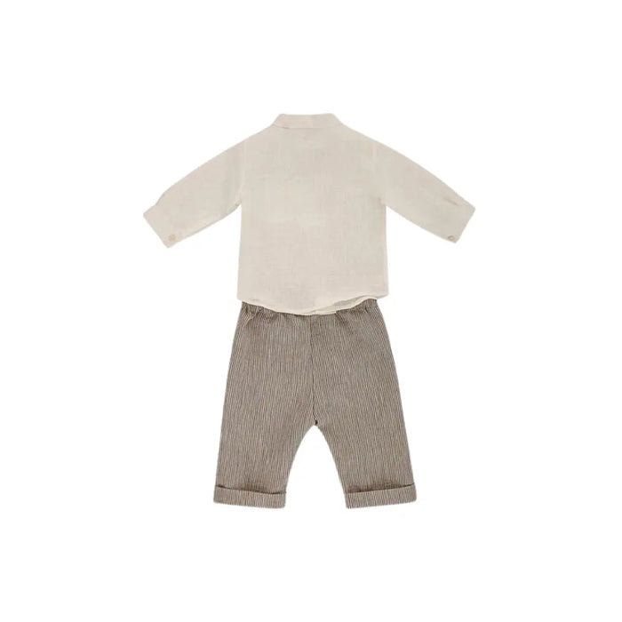 COMPLETO CAMICIA E PANTALONI A RIGHE DA NEONATO LALALU' (8945811685716) (9669967184199)