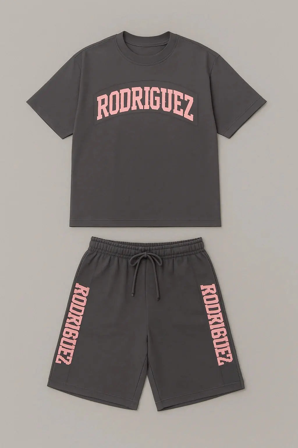 Completo Estivo Diego Rodriguez Uomo | Logo Iconic | Grigio e Rosa Diego Rodriguez