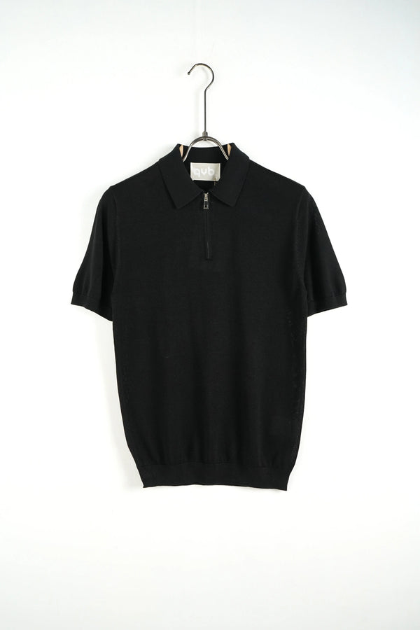 Polo con Zip Nera in Filo Duca Homme Uomo | Modello Oversize