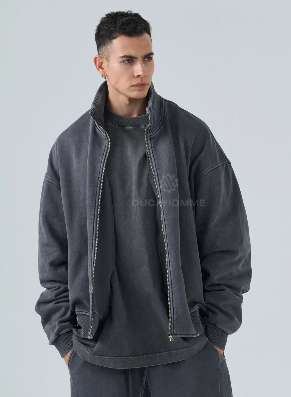 Felpa Duca Homme Piombo Slavata Duca Homme