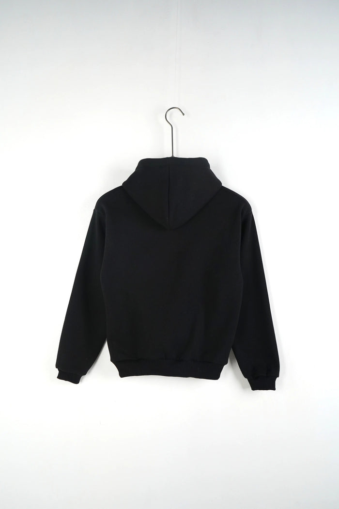 Felpa Duca Homme Bambino | Modello Classico con Cappuccio | Nero Duca Homme