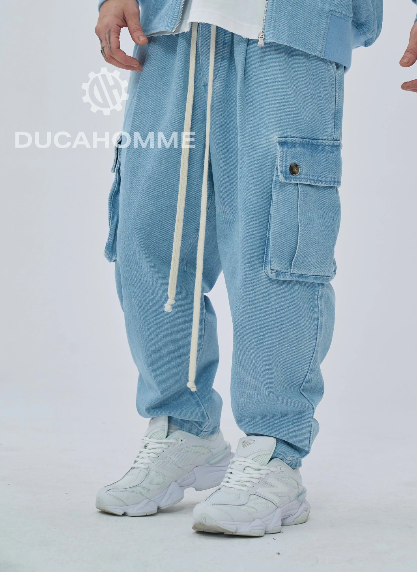 jeans cargo duca homme lunghi uomo strappati shop online abbigliamento 1