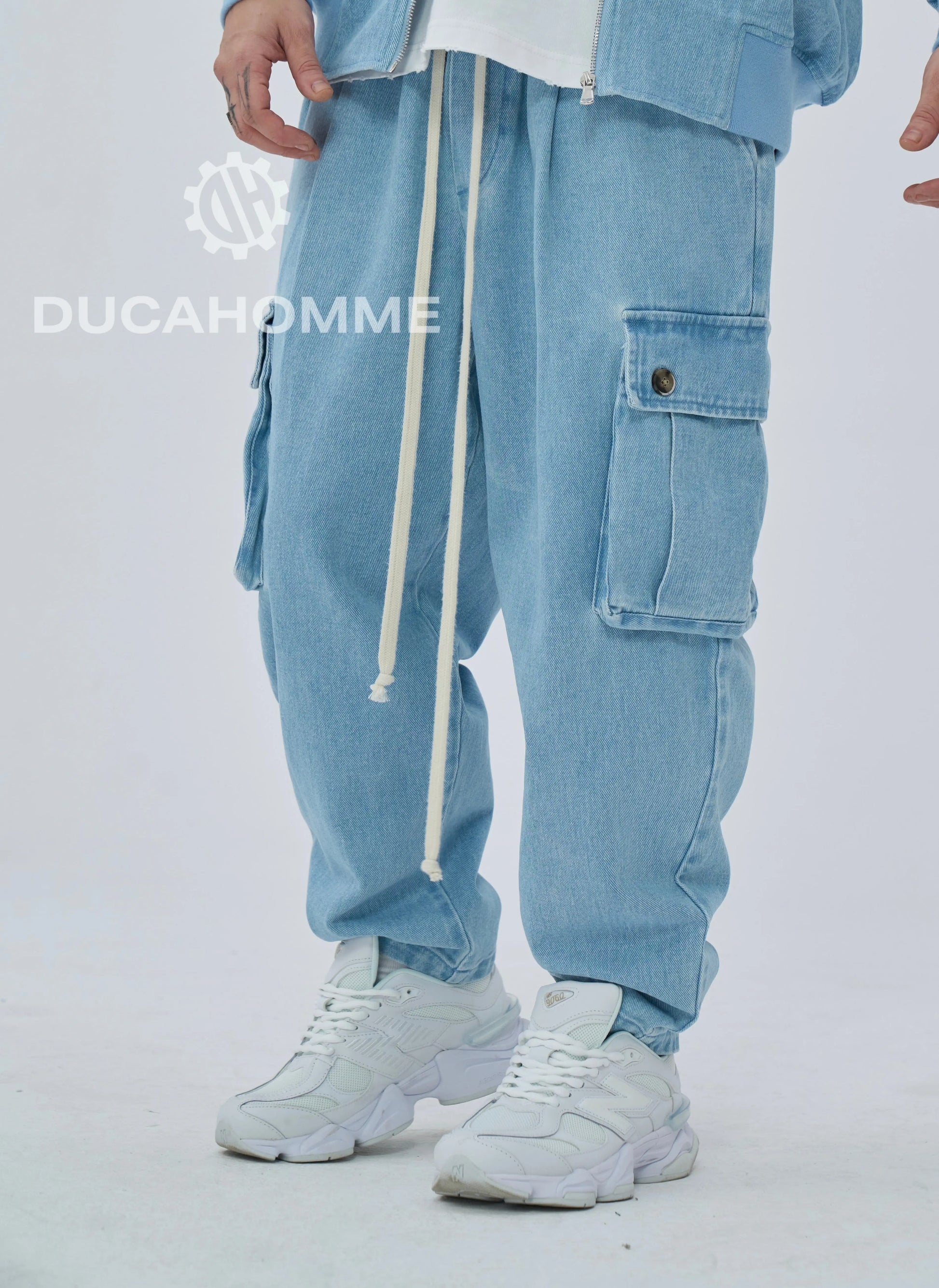 jeans cargo duca homme lunghi uomo strappati shop online abbigliamento 1