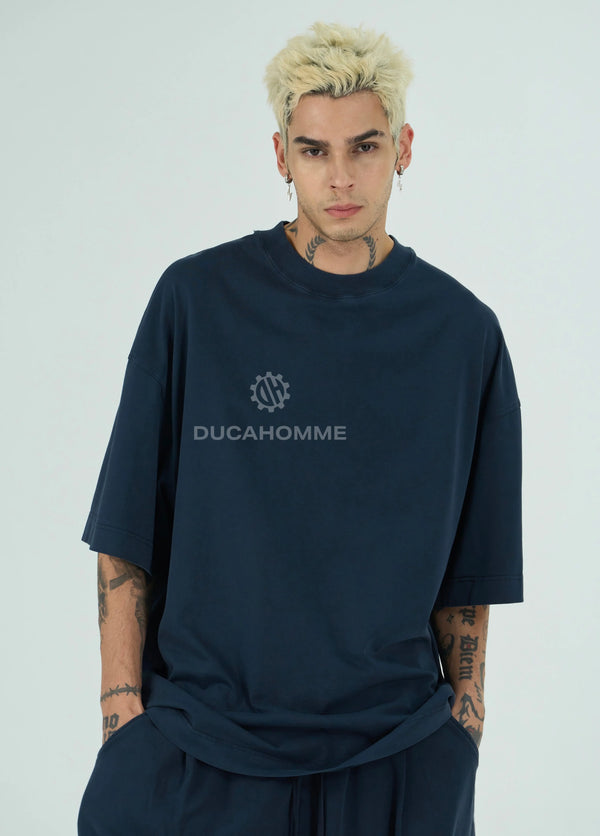 T Shirt Duca Homme Uomo Blu Slavata | Modello Oversize