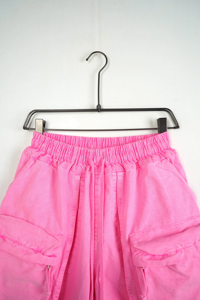 Pantaloncini Duca Homme Bermuda Fluo Rosa Uomo Cargo effetto slavato