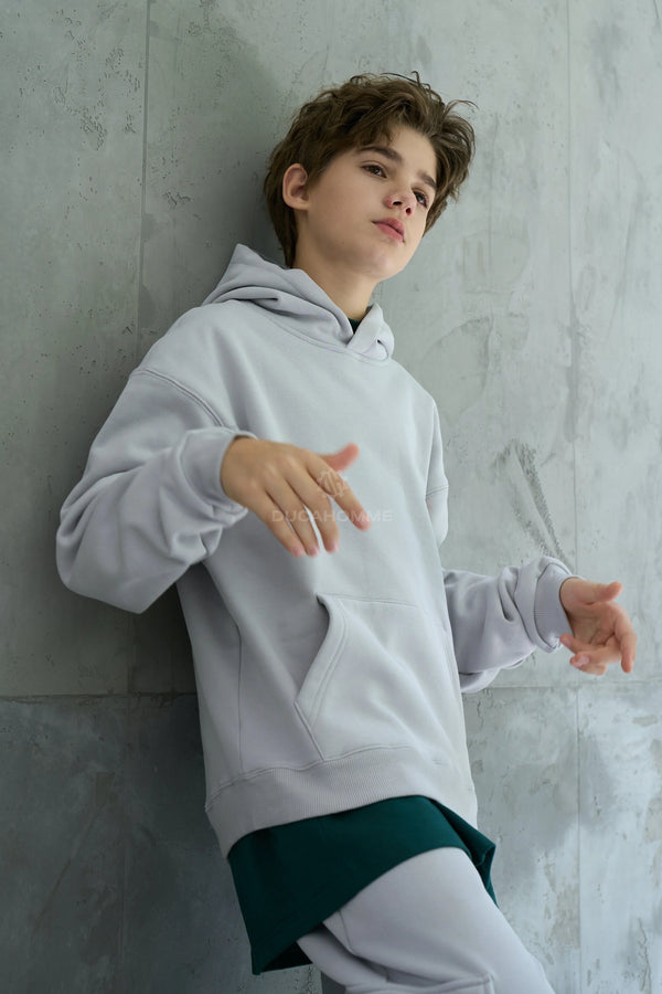 Felpa Cappuccio Duca Homme Bambino Ghiaccio