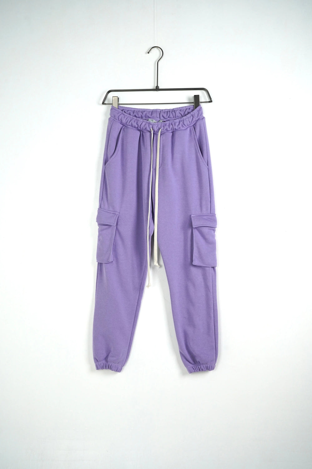 pantalone viola cargo tasche laterali lacci duca homme uomo