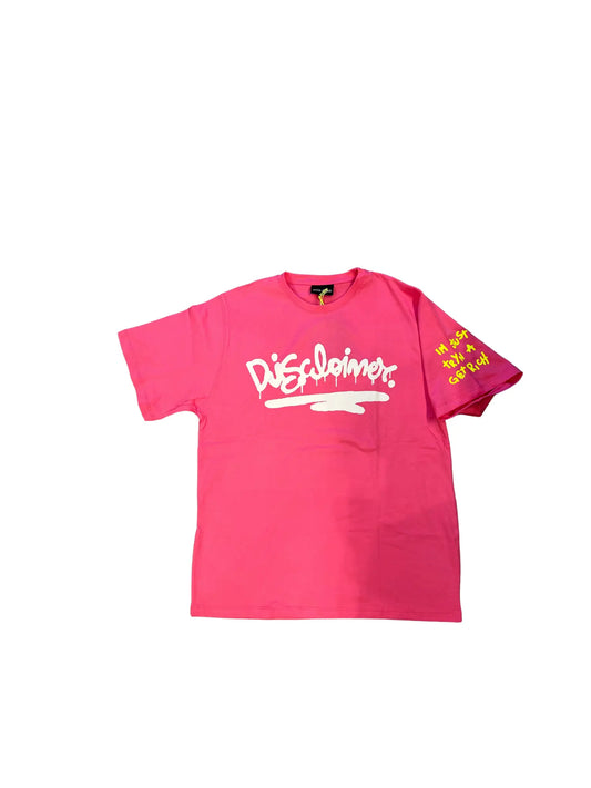 T-SHIRT DISCLAIMER PALM FUCSIA (9106314199367)
