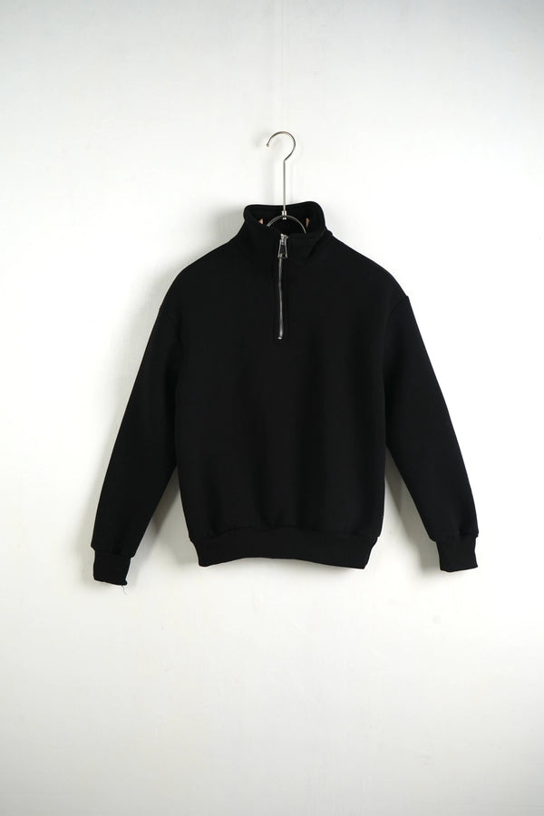 Felpa Duca Homme Bambino Mezza Zip Nero