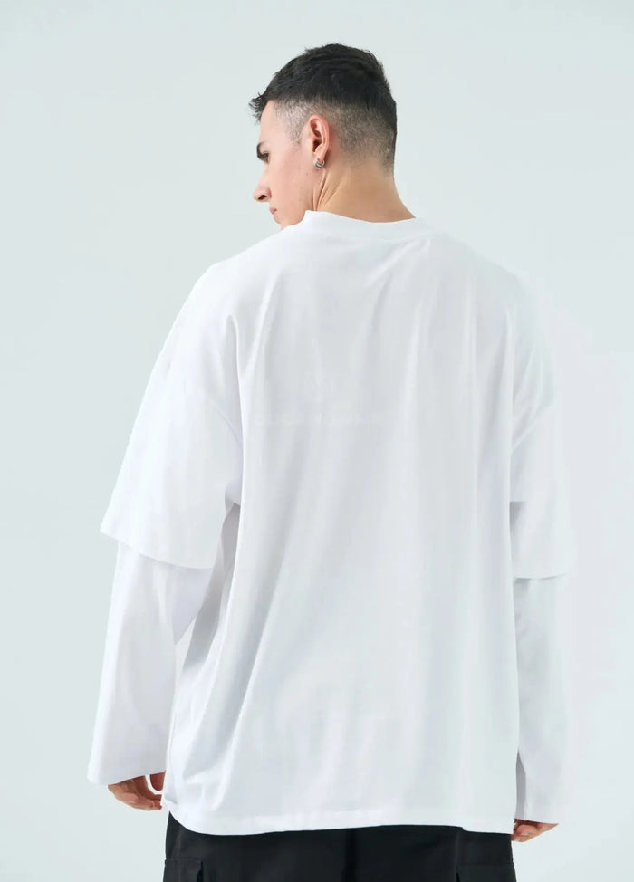 T Shirt Duca Homme | Doppia Manica | Oversize | Uomo | Bianco Duca Homme