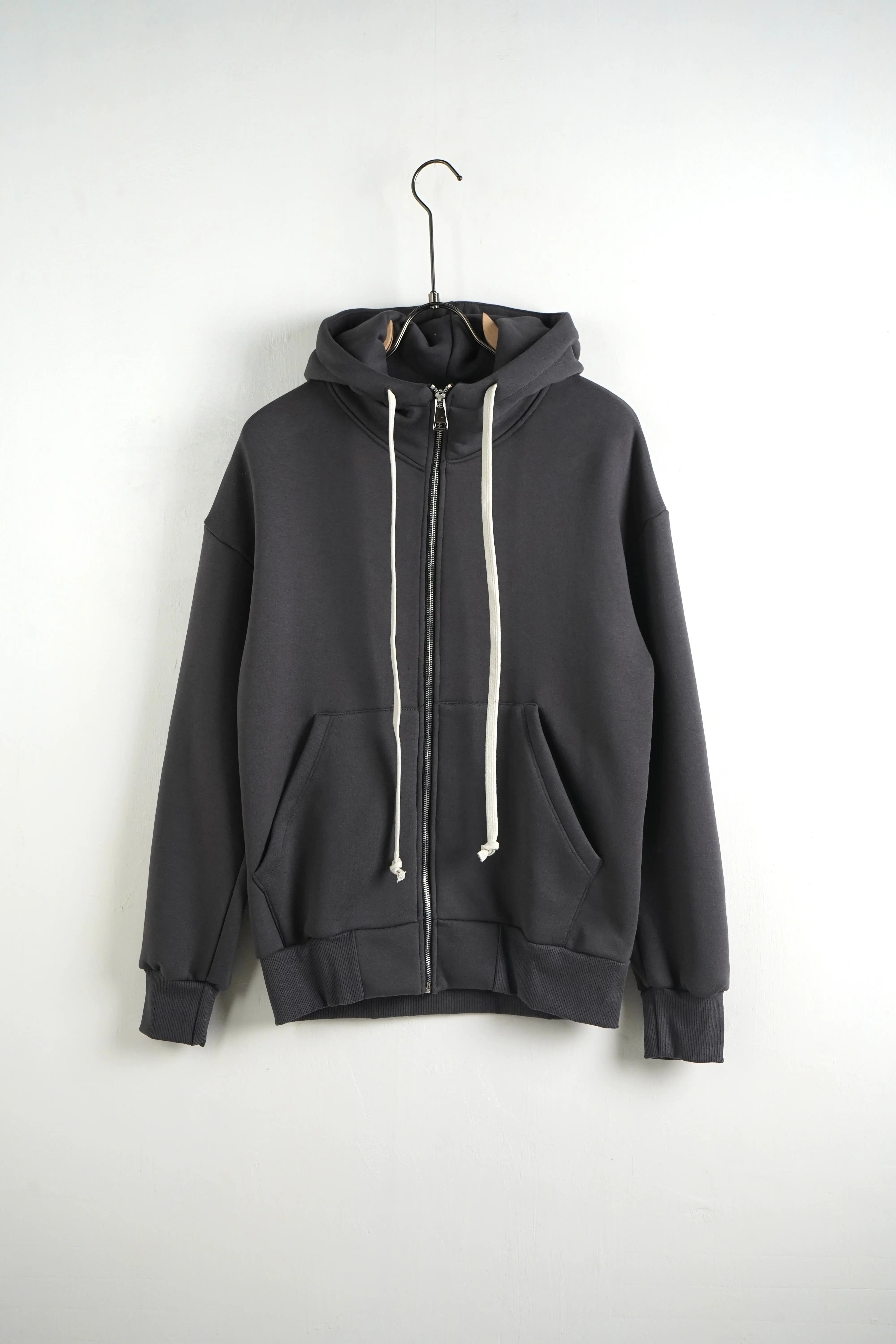 Felpa Duca Homme Oversize | Zip Intera | Uomo | Piombo Duca Homme