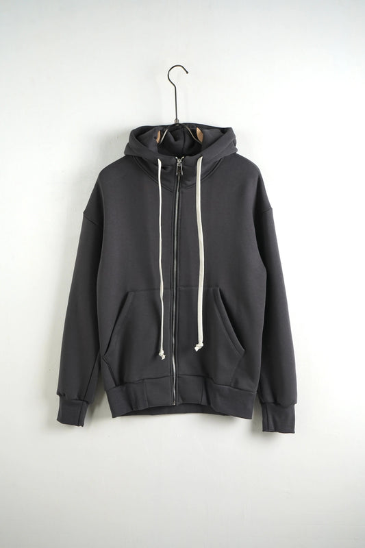 Felpa Duca Homme Oversize | Zip Intera | Uomo | Piombo Duca Homme