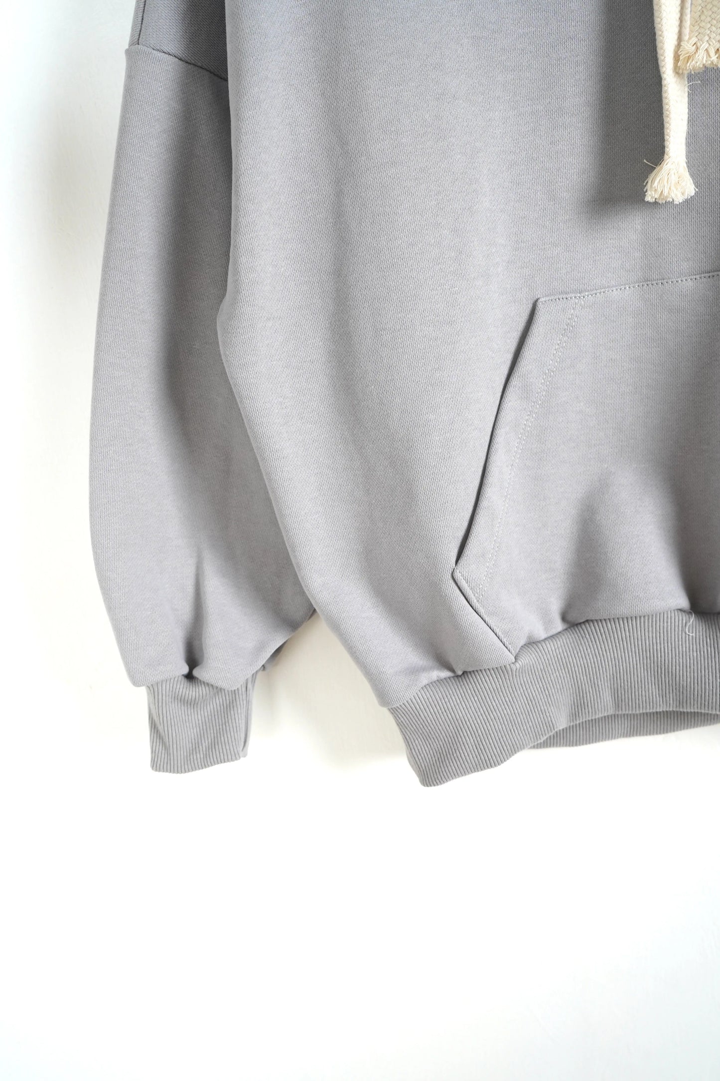 felpa bambino oversize cappuccio lacci duca homme grigio 2
