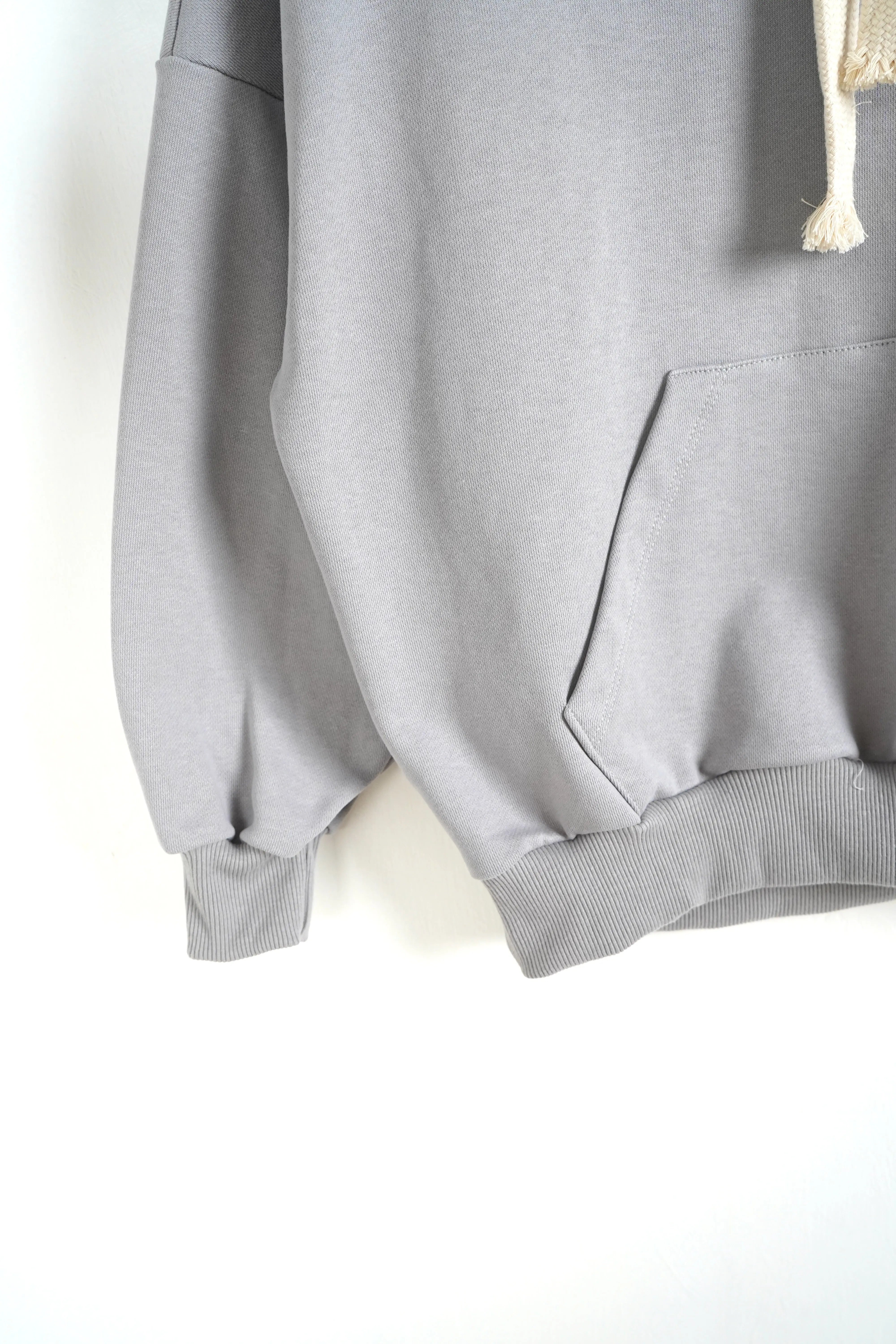 felpa bambino oversize cappuccio lacci duca homme grigio 2