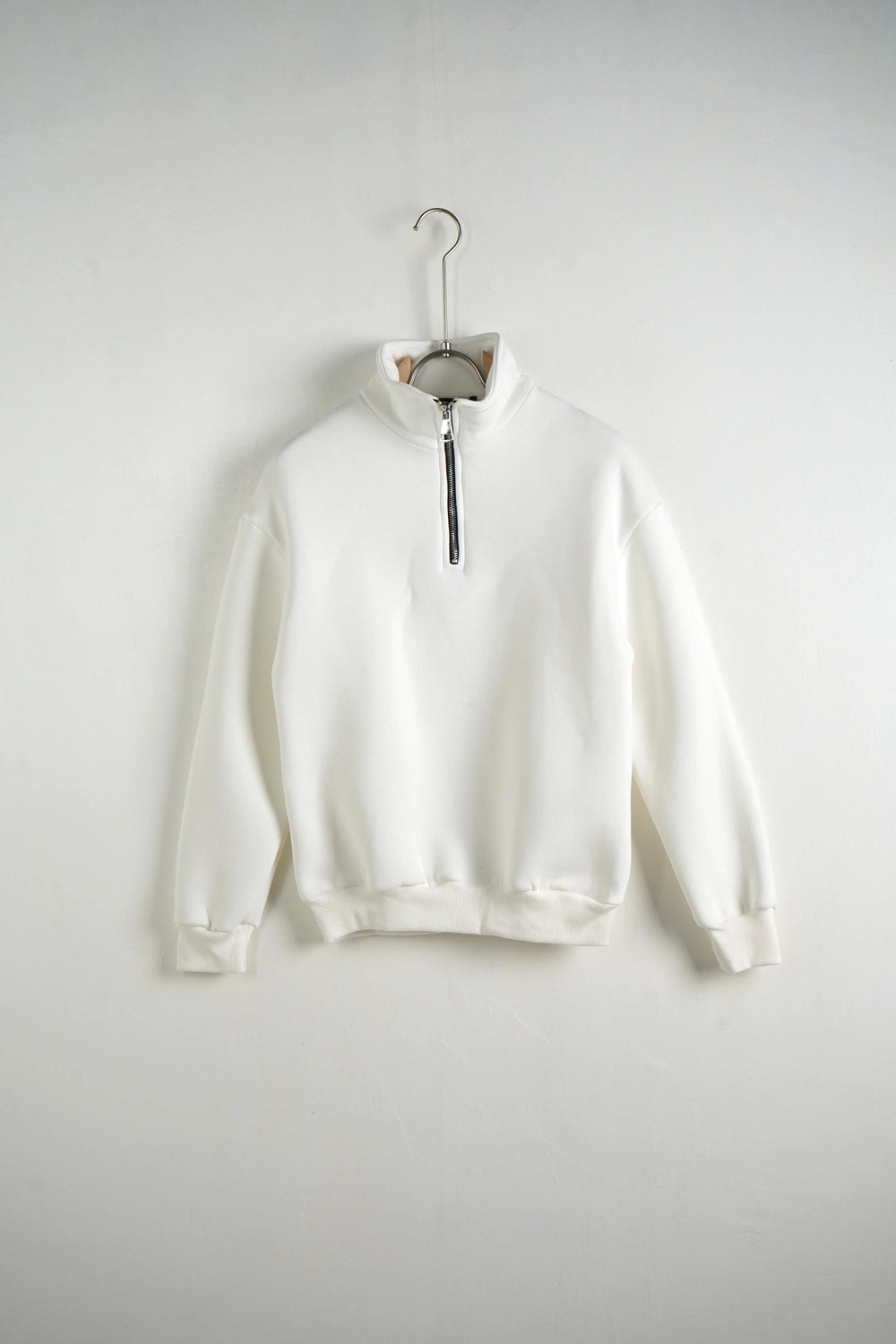 Felpa Duca Homme Bambino Mezza Zip Bianco Duca Homme