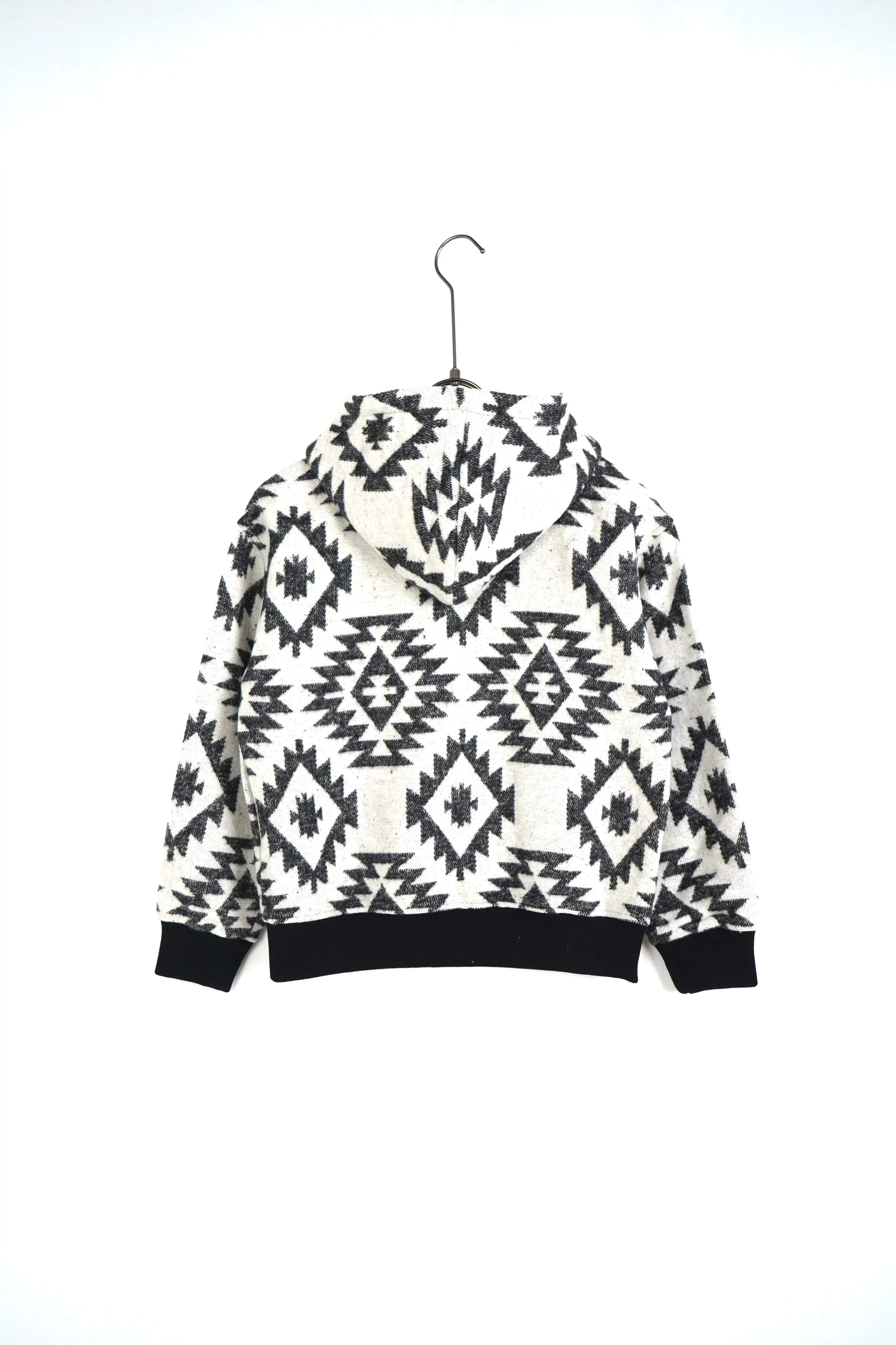 Felpa Duca Homme Bambino | Modello Oversize | Zip | Fantasia | Bianco Duca Homme