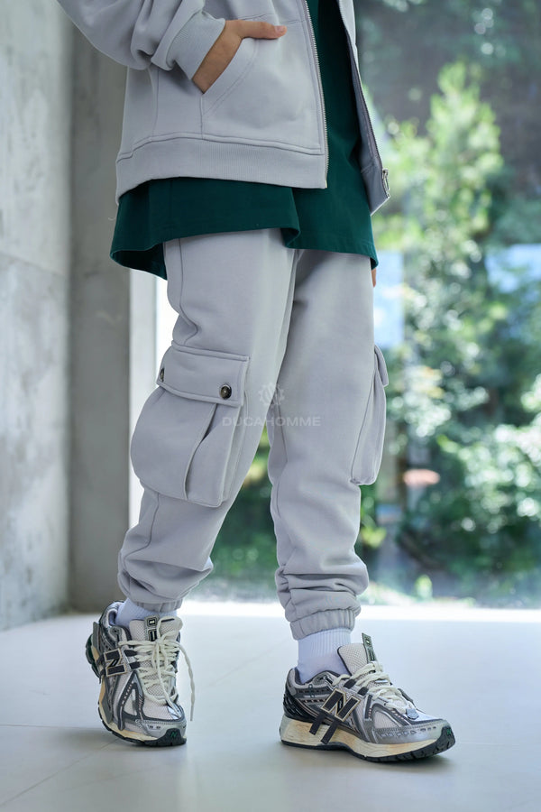 Pantalone Tuta Duca Homme Bambino Ghiaccio