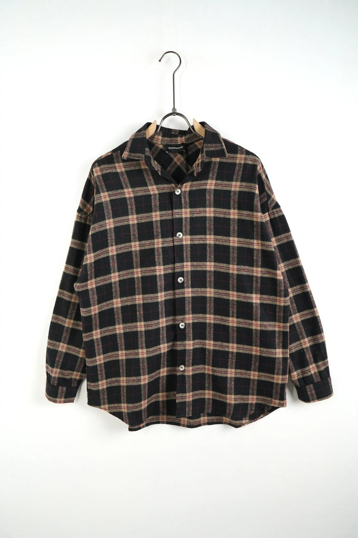 Camicia Quadri Duca Homme Oversize Nero- Beige Duca Homme