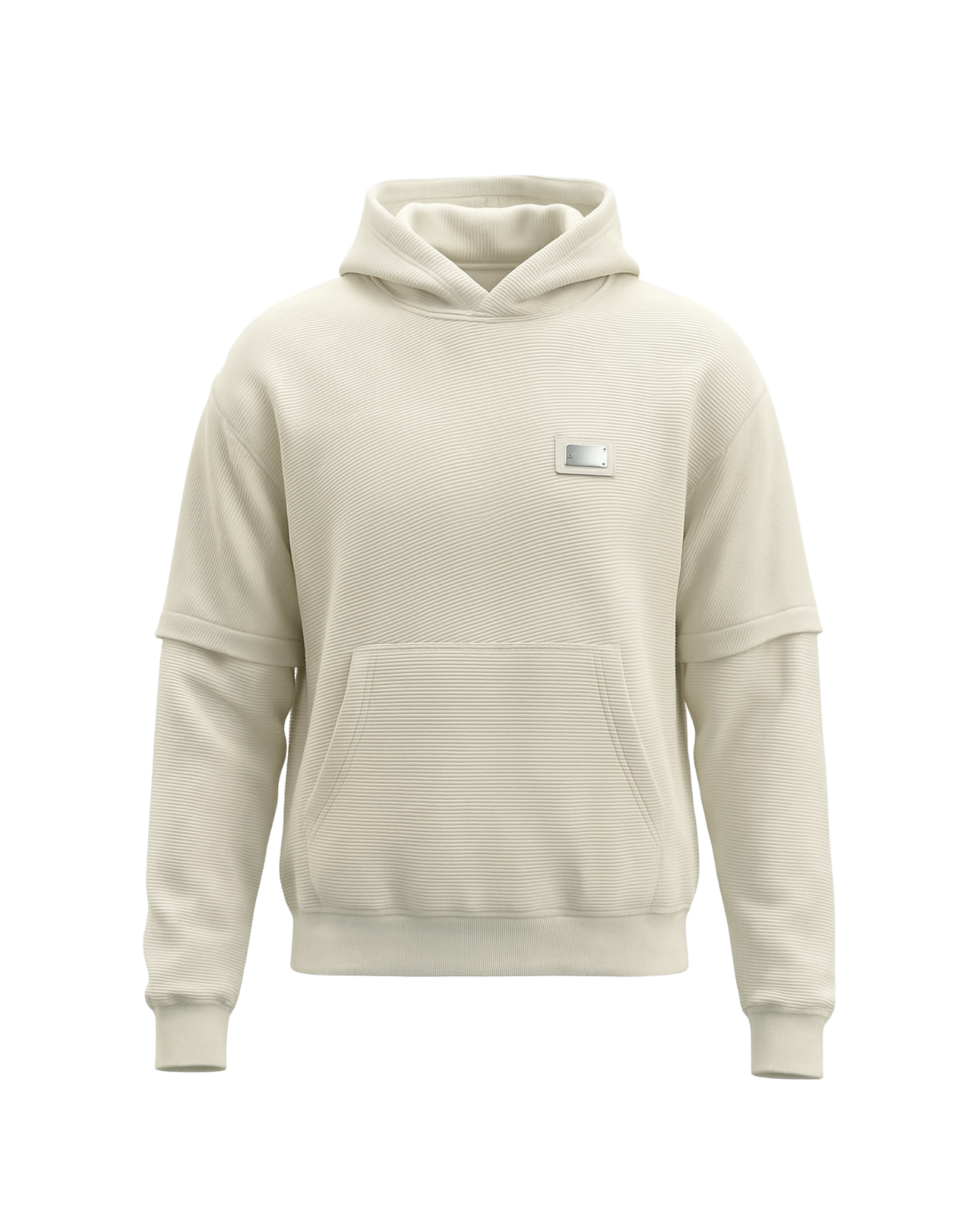 Felpa Diego Rodriguez Oversize con Cappuccio Panna Diego Rodriguez