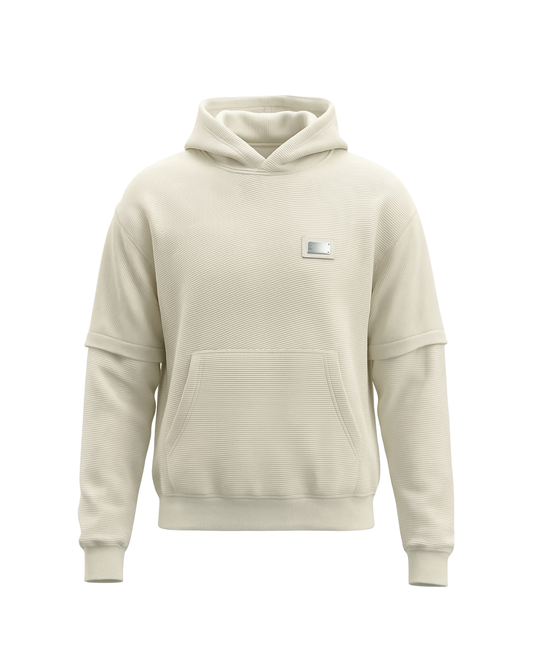 Felpa Diego Rodriguez Oversize con Cappuccio Panna Diego Rodriguez