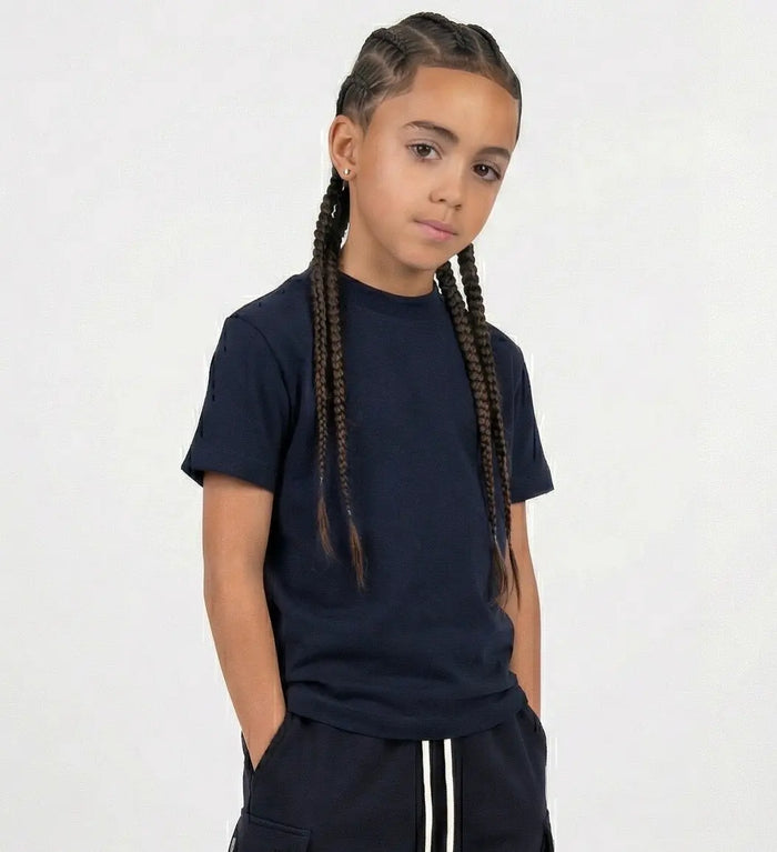 T Shirt Duca Homme Bambino | Maglietta Over Collo Medio | Blu Duca Homme