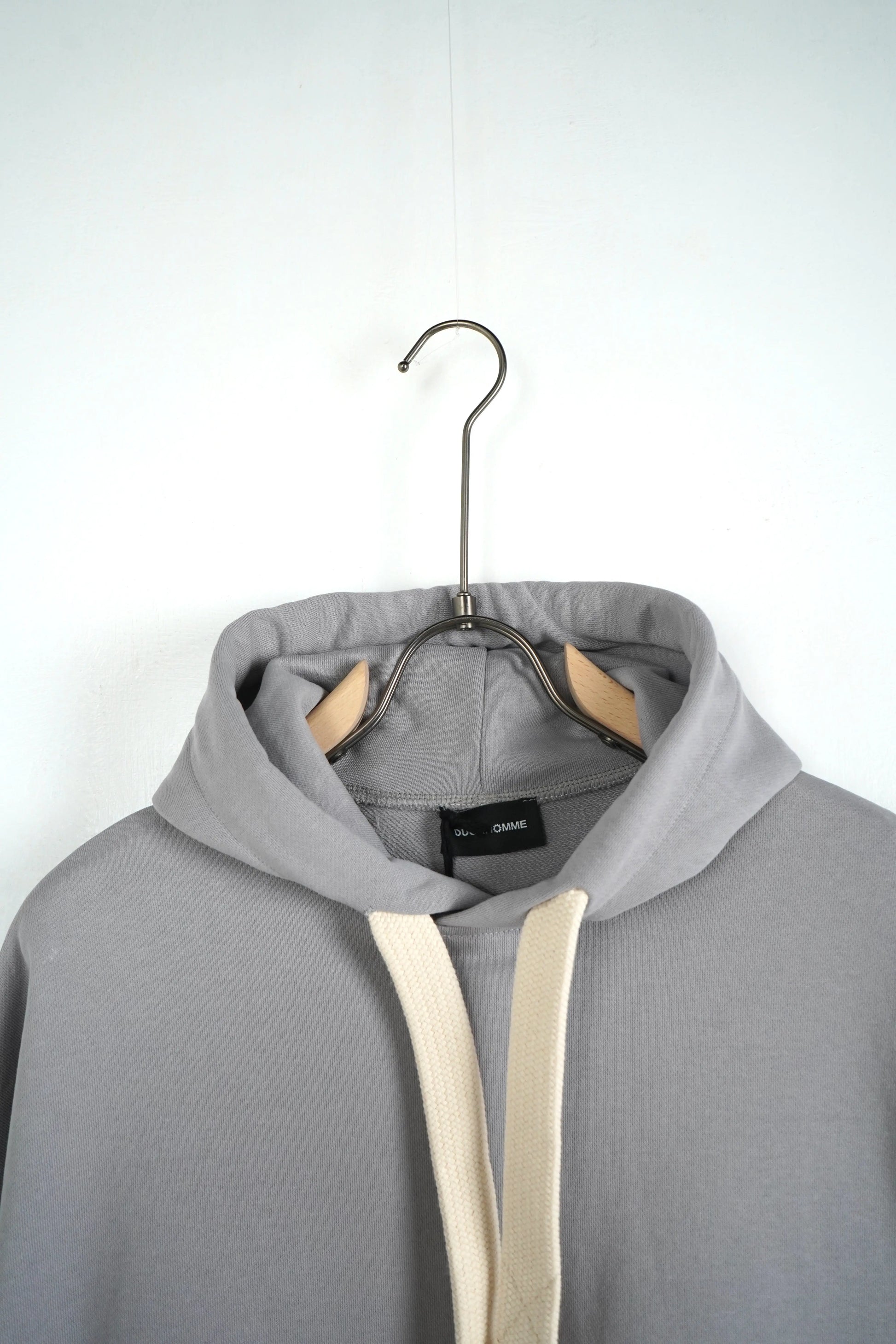 felpa bambino oversize cappuccio lacci duca homme grigio 1