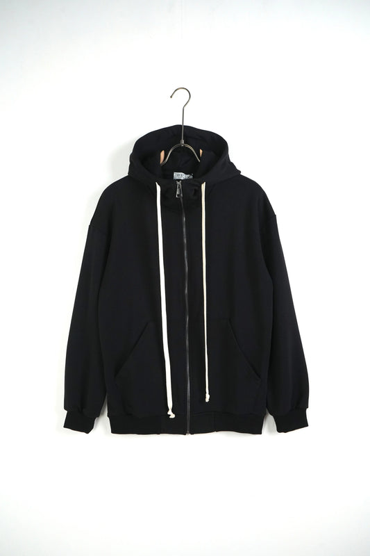 felpa uomo duca homme zip cappuccio lacci nero