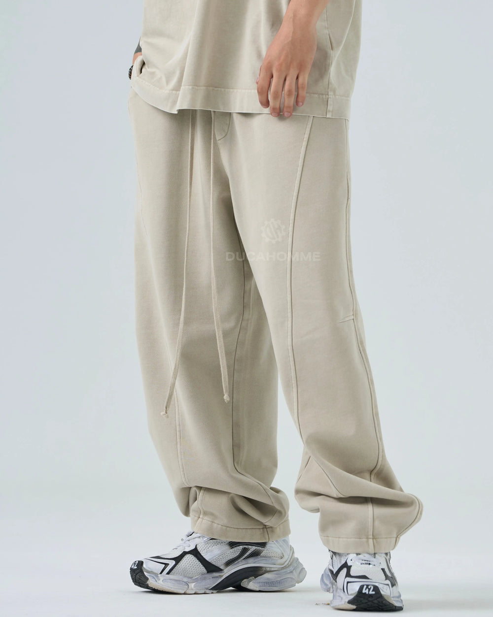 Pantalone Tuta Duca Homme Uomo |Beige Slavato Duca Homme