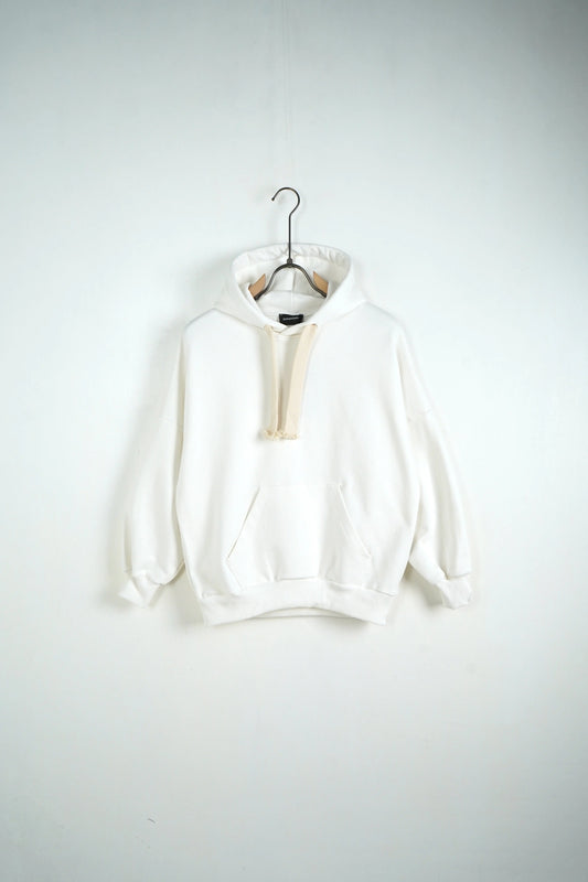 felpa bambino oversize cappuccio lacci duca homme bianco
