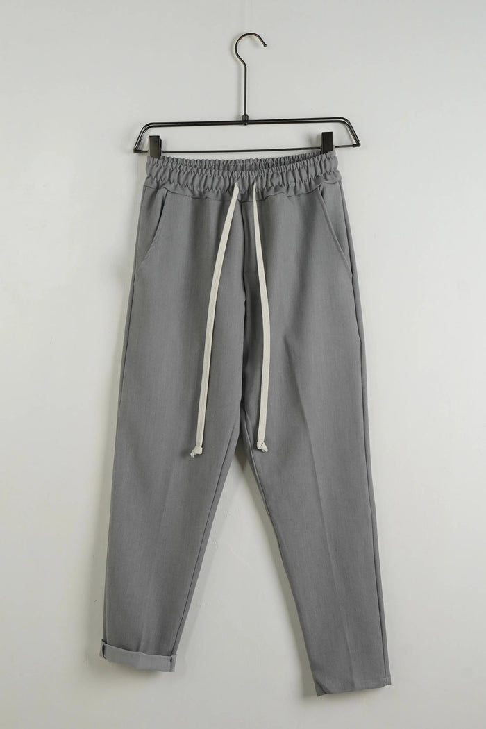 Pantalaccio Duca Homme Uomo | Elegante | Elastico in Vita | Grigio Chiaro Duca Homme