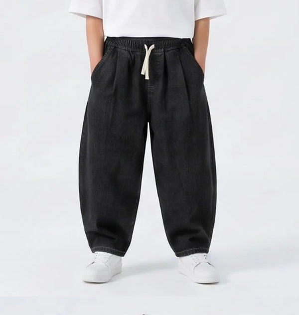 Jeans Bambino Duca Homme Balloon Nero