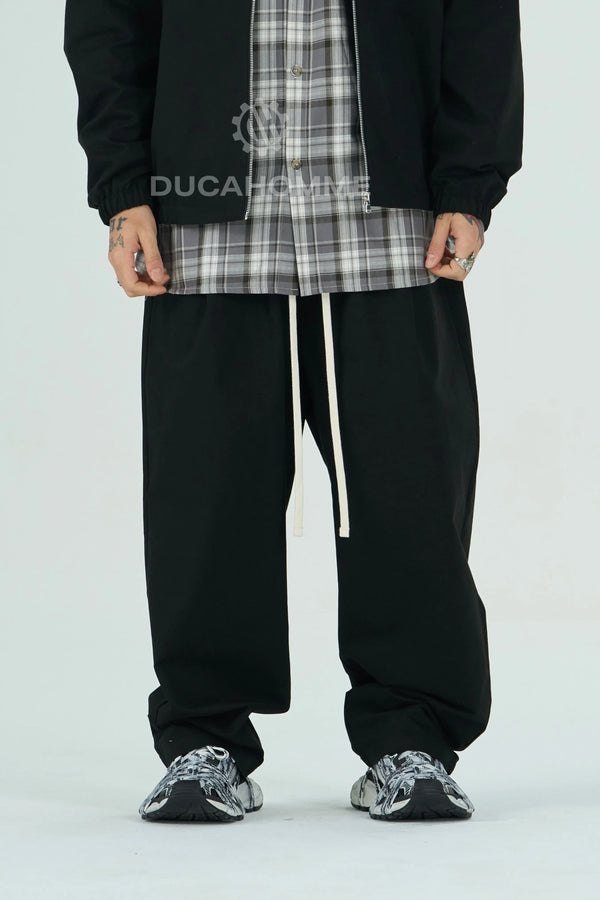Pantaloni Duca Homme Uomo | Modello Baggy Fit | Colore Nero
