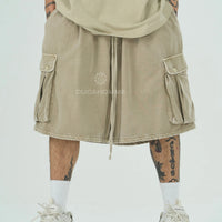 Pantaloncini Cargo Duca Homme Slavati Beige Duca Homme