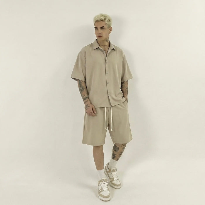 Completo Camicia/ Pantaloncino Duca Homme Beige Duca Homme